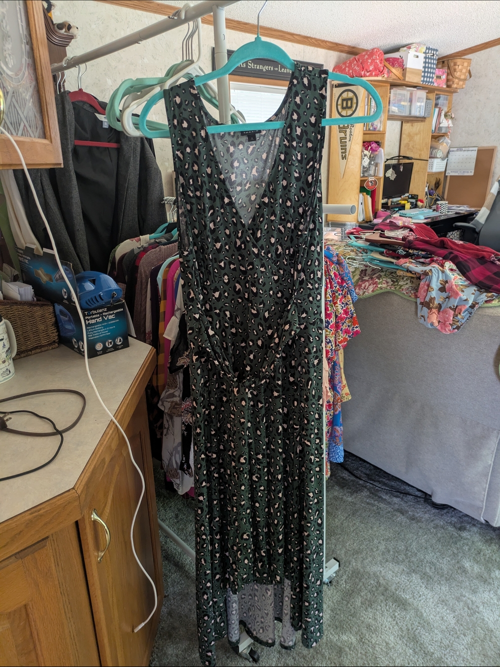 torrid Black Leopard-Print High-Low Maxi Dress with Pink Accents